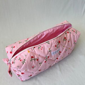 Pink Floral Hair Tool Bag, Dyson Airwrap/Airstrait Bag, Quilted Organizer Bag, Cotton Travel Bag, Women Bag