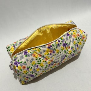 Mixed Floral Hair Tool Bag, Dyson Airwrap/Airstrait Bag, Quilted Organizer Bag, Cotton Travel Bag, Women Bag