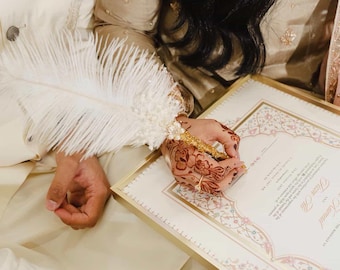 A3 Luxury Nikkah Certificate | ILHAAM | Islamic Marriage Certificate, Wedding Vows Keepsake, Arabic Calligraphy | Nikkahnama | Nikkah