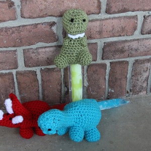 Crochet Pattern - Dinosaur Popsicle Holder