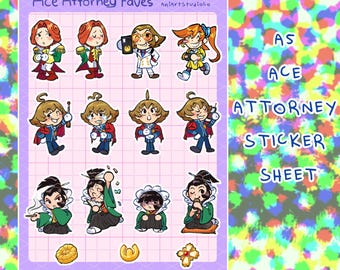 Ace Attorney A5 Stickerbogen | Meine Lieblingsausgabe
