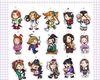 Ace Attorney 2 Inch Chibi Keychains