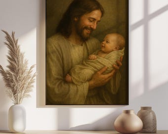 Christian Wall Art for Kids Room – Inspirational Bible Verse Print – Nursery Christian Decor – Faith Wall Art for Boys and Girls