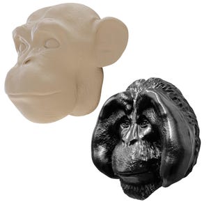 Monkey and Gorilla Wall Decor | Unique Animal Wall Sculptures | 10-15-20 cm Size Options