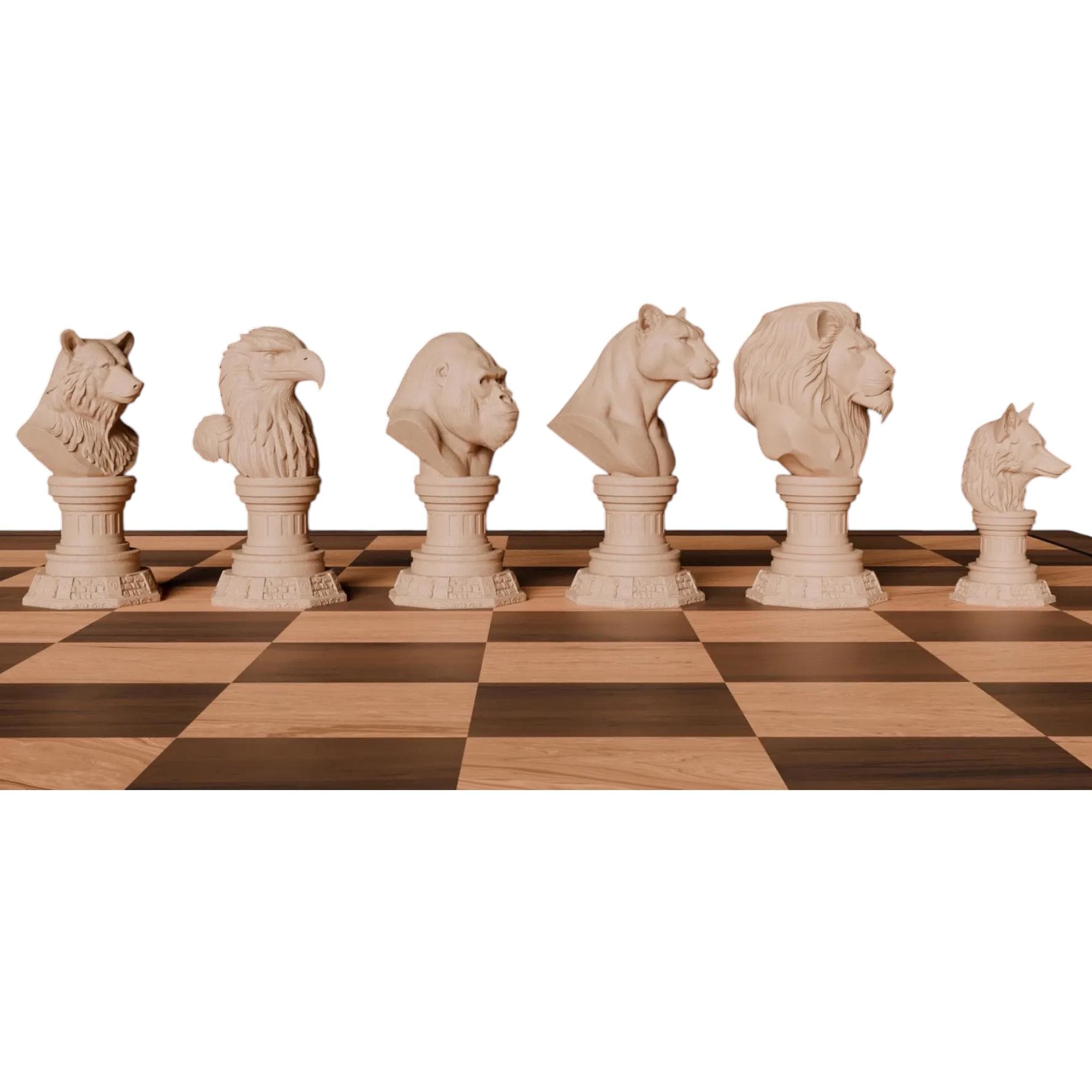 ボードゲーム チェス「MINIATURE ANIMAL CHESS SET」 Wild Animal Chess Set: 3D Printed PLA Pieces, Nature Lover Gift - Etsy