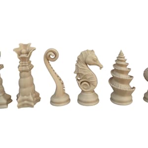 Marine Chess Pieces Set