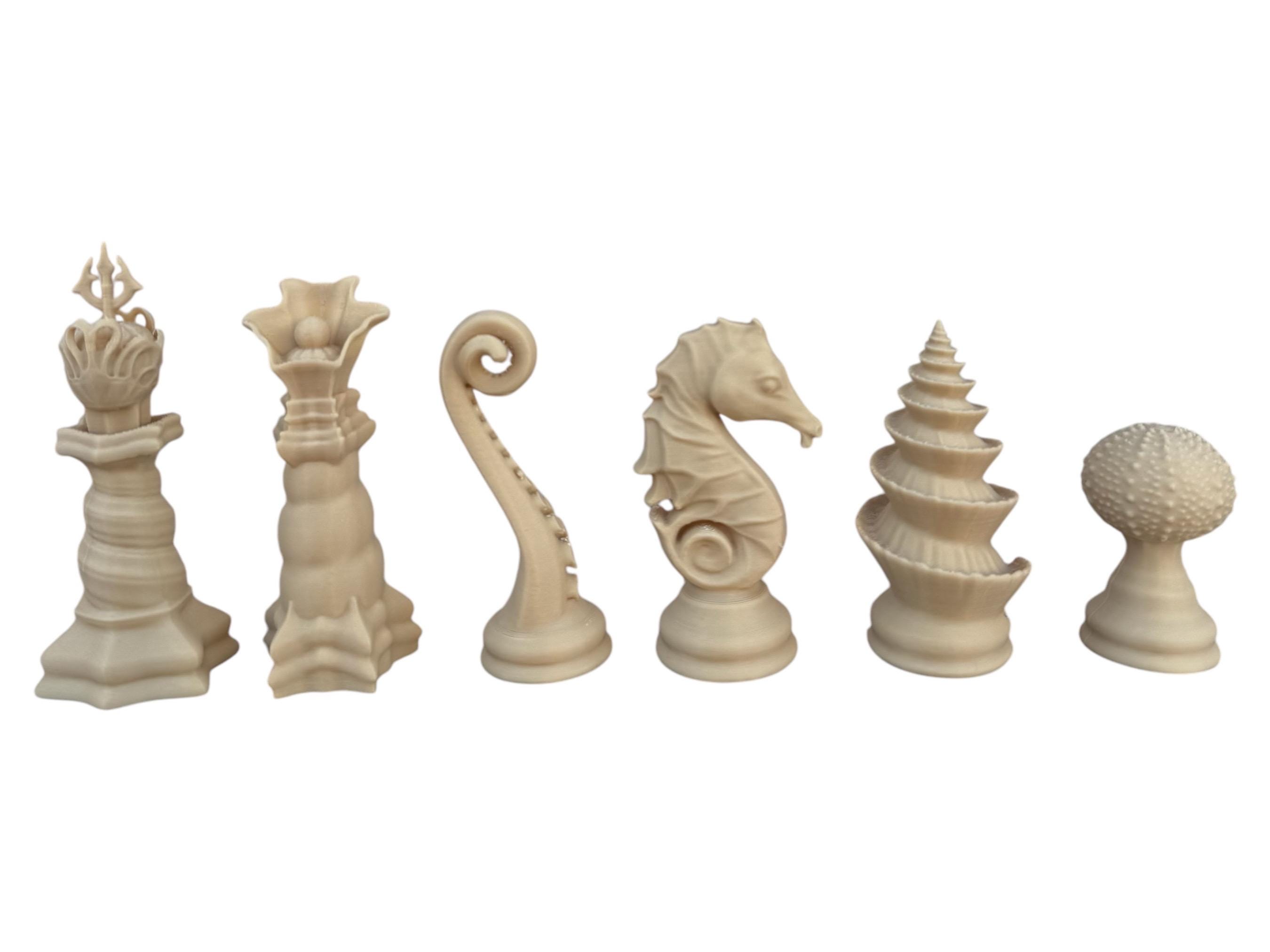 Marine Chess Pieces Set