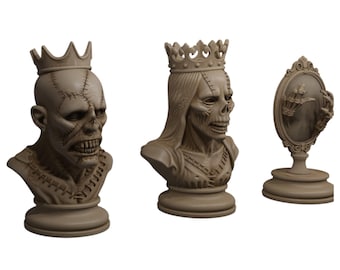 Gothic Horror Chess Set - Aberration Fantasy Pieces