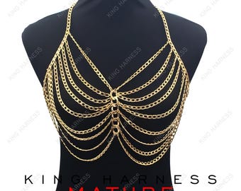 Layering Body Chain, Festival Body Chain, Costume Body Chain, Gift For Her, Party Accessories, Gift For Girlfrens, Festival Bralette Chain,