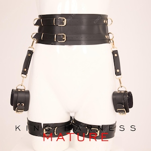 Handgefertigtes Leder Harness - 6 Farben Gold / Nickel Optionen für mutigen Stil | Premium-Qualität und einstellbare Passform,