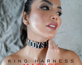 Gargantilla con nombre, Gargantilla personalizada para mujer, Collar dorado enorme y ancho, Collar gótico con palabras, Gargantilla con letras iniciales para cosplay, Navidad.