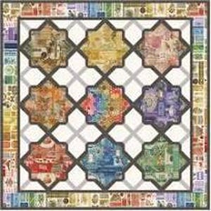 Kit trapunta marocchina Lullaby 2 curata in colori 72"x72"