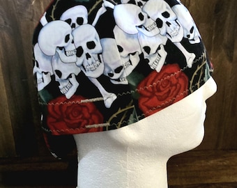 Skull and Roses Welding Cap