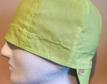Lime Green Welders Cap/ Hardhat Liner