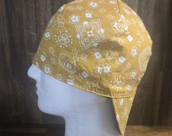 Gold Bandana Welders Cap
