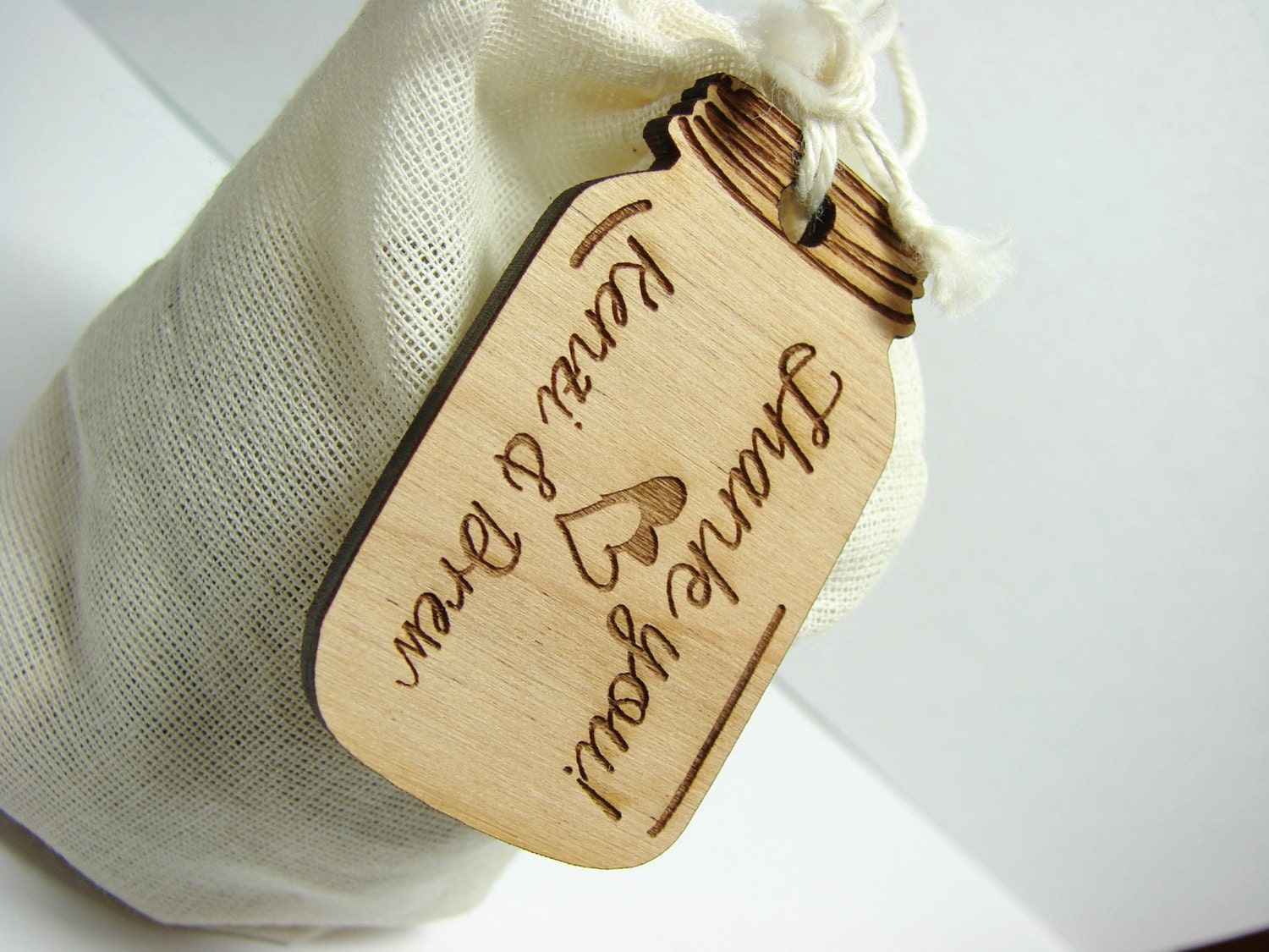 Wedding Hang Tags Mason Jar Hang Tags Wooden Hang Tags | Etsy