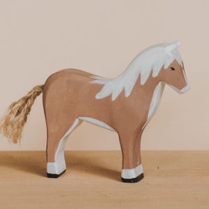 Wooden horse, Wooden foal, Handmade Wooden Animal, Montessori toy, Figure animal, Waldorf Wooden Horse, Christmas gift, Woodland animals toy