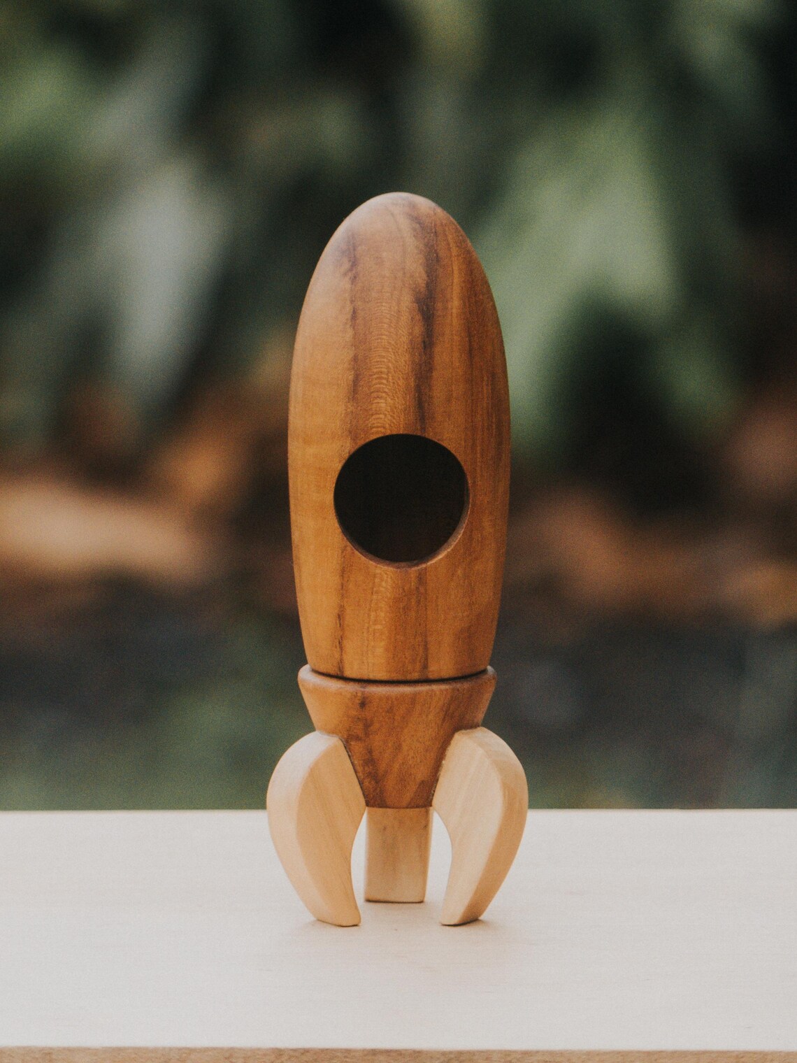 Teak Wooden Rocket Ship, Space Toy, Toy Rocket, Waldorf Toy, Solar ...