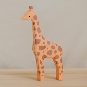 Wooden Giraffe Toy, Wooden Giraffe Figure, Handmade Giraffe, Montessori Toy, Waldorf Giraffe Toy, Woodland Animal Toys, Christmas Gift