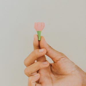 Wooden Flowers, Waldorf Toys, Hand-painted Flower, Adorable Gift, Decorative Flowers, Wood Toy flower, Wooden flower garden, Gardening Toys