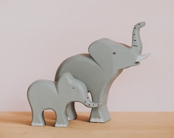 African Wooden Elephant, Handmade Wooden Animal, Montessori toy, Figure animal, Waldorf Elephant Toy, Safari Animals, Woodland animals toy