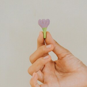 Wooden Flowers, Waldorf Toys, Hand-painted Flower, Adorable Gift, Decorative Flowers, Wood Toy flower, Wooden flower garden, Gardening Toys