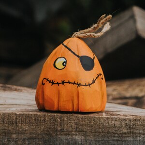 Wooden Pumpkin Toy Set, Handmade Halloween Decor, Waldorf Pumpkin, Wooden Halloween Figurines, Waldorf Halloween Toy, Table or Shelf Display