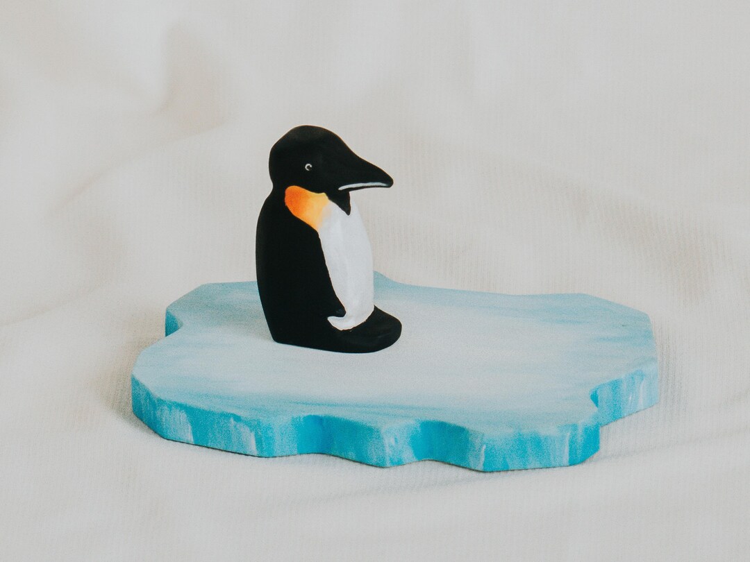 Wooden Penguin Toys, Wooden Toy Set Penguins With Ice Floes, Wooden ...