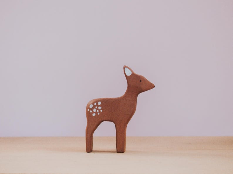 Wooden deer family, Wooden Stag Doe Fawn, Handmade Deer, Montessori toy, Wild animal, Waldorf Deer, Woodland Animal Toys, Christmas Gift