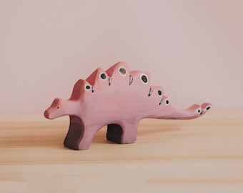 Wooden Stegosaurus Toy, Montessori Prehistoric Animal, Stegosaurus Dinosaur, Waldorf Dinosaur Figure, Adorable Gift, Jurassic Park animals