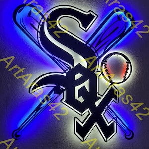 Chicago White Sox, white sox, chicago metal wall decor, steel sox decor metal wallart, Chicago steel decor, baseball team