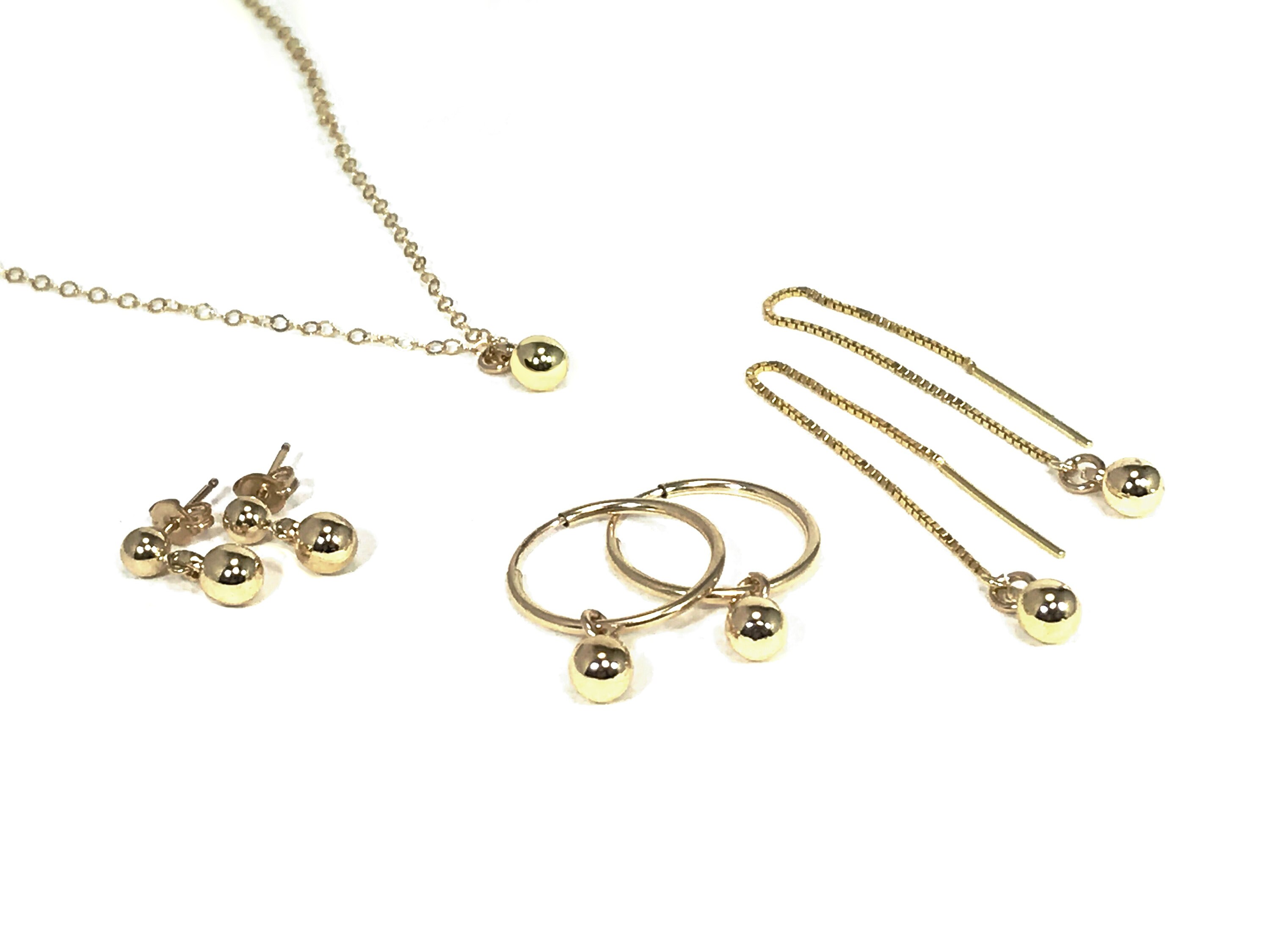 Gold Ball Hoop Earrings or Threader Earrings or Both Earring Etsy Canada