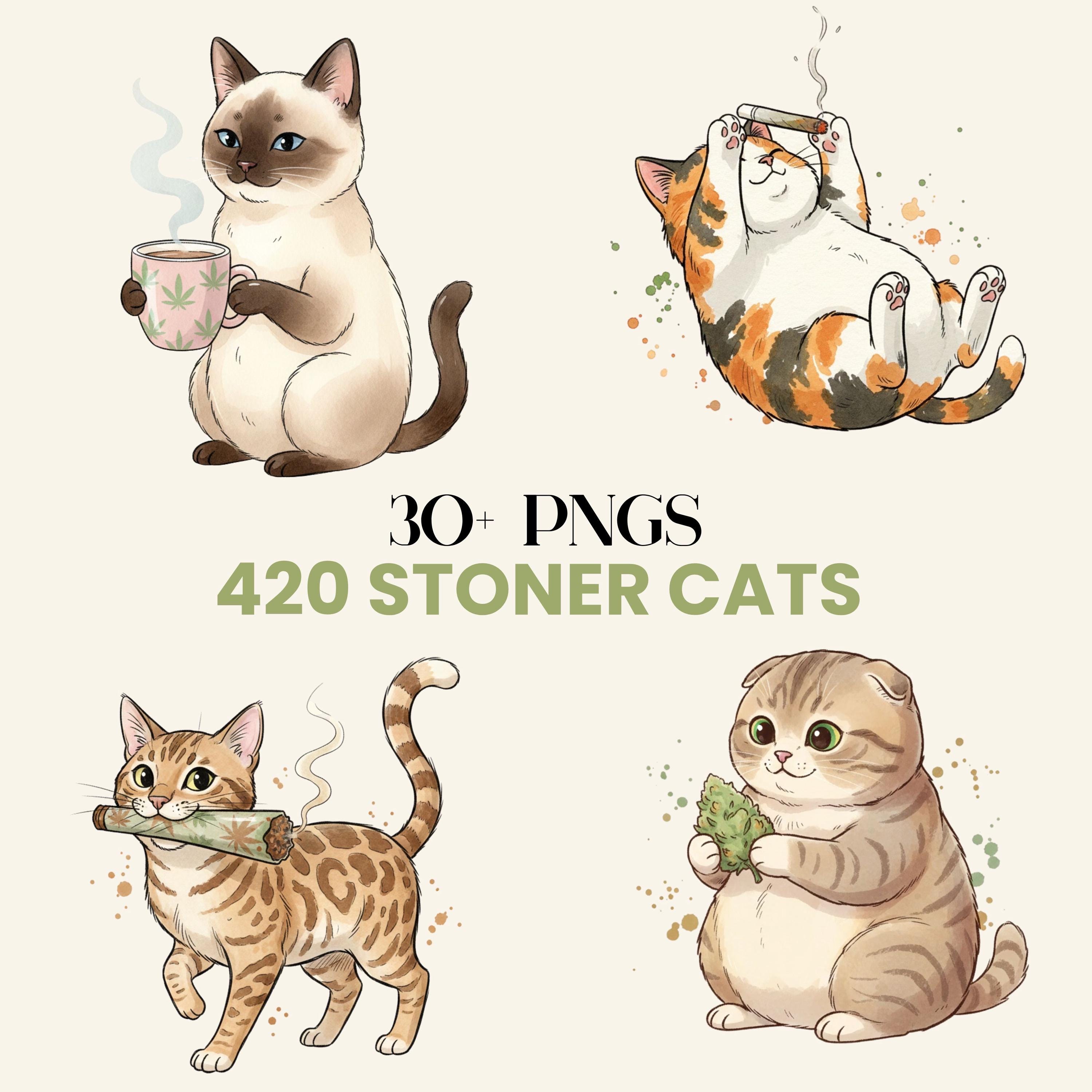 Stoner Kitten - Etsy Singapore, image size:3000x3000