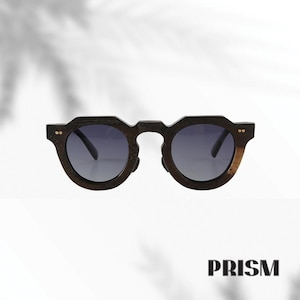 Ręcznie robione geometryczne okulary przeciwsłoneczne z rogu bawolego: unisex w stylu retro