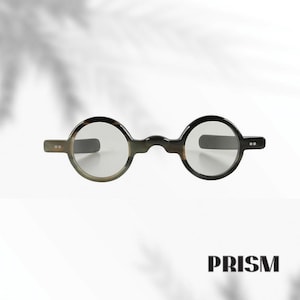 Okrągłe okulary z naturalnego rogu jaka: okulary w stylu vintage art déco