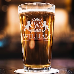 Custom Engraved Beer Glass, Engraved Pint Glass, Personalized Gift, Custom Glass for Him, Personalized Gift, Retirement Gift, Christmas Gift