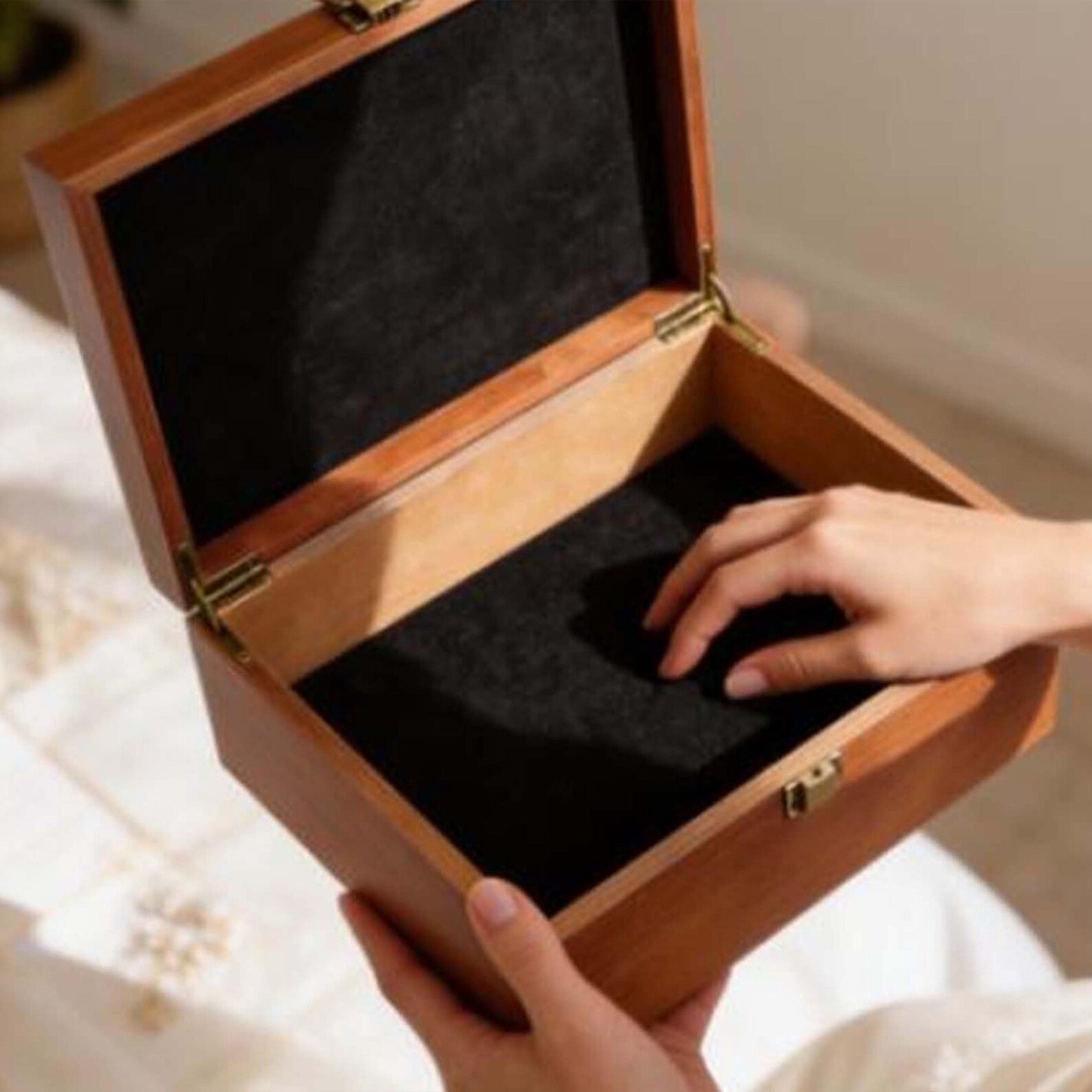 Personalized Wooden Keepsake Box, Custom Engraved Memory Box Wooden ...