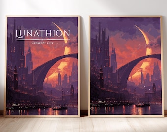 Crescent City Poster Digital Download: Lunathion Wall Art, Sarah J Maas Inspired