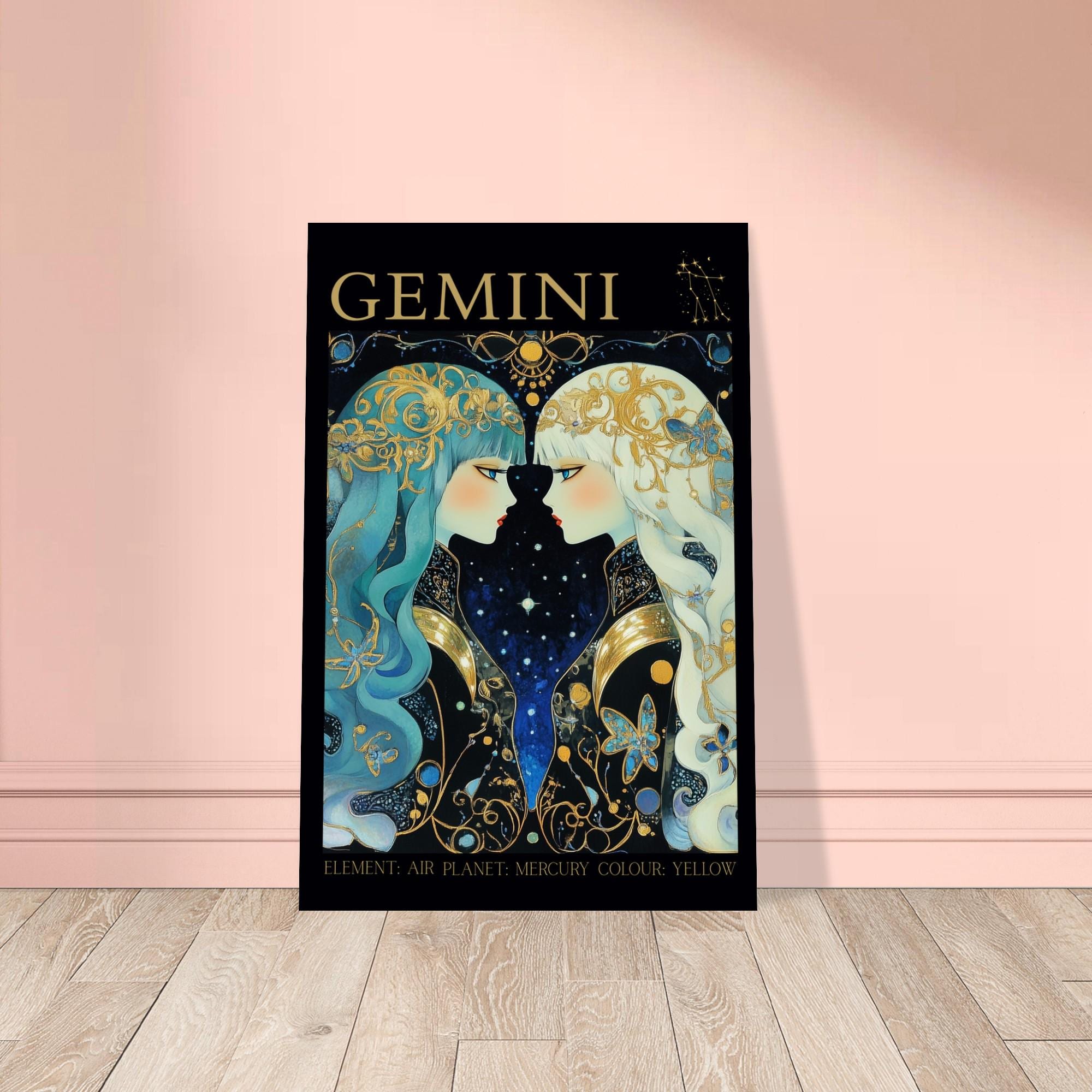 Gemini Goddess Print: Dark Fantasy Zodiac Wall Art - Etsy