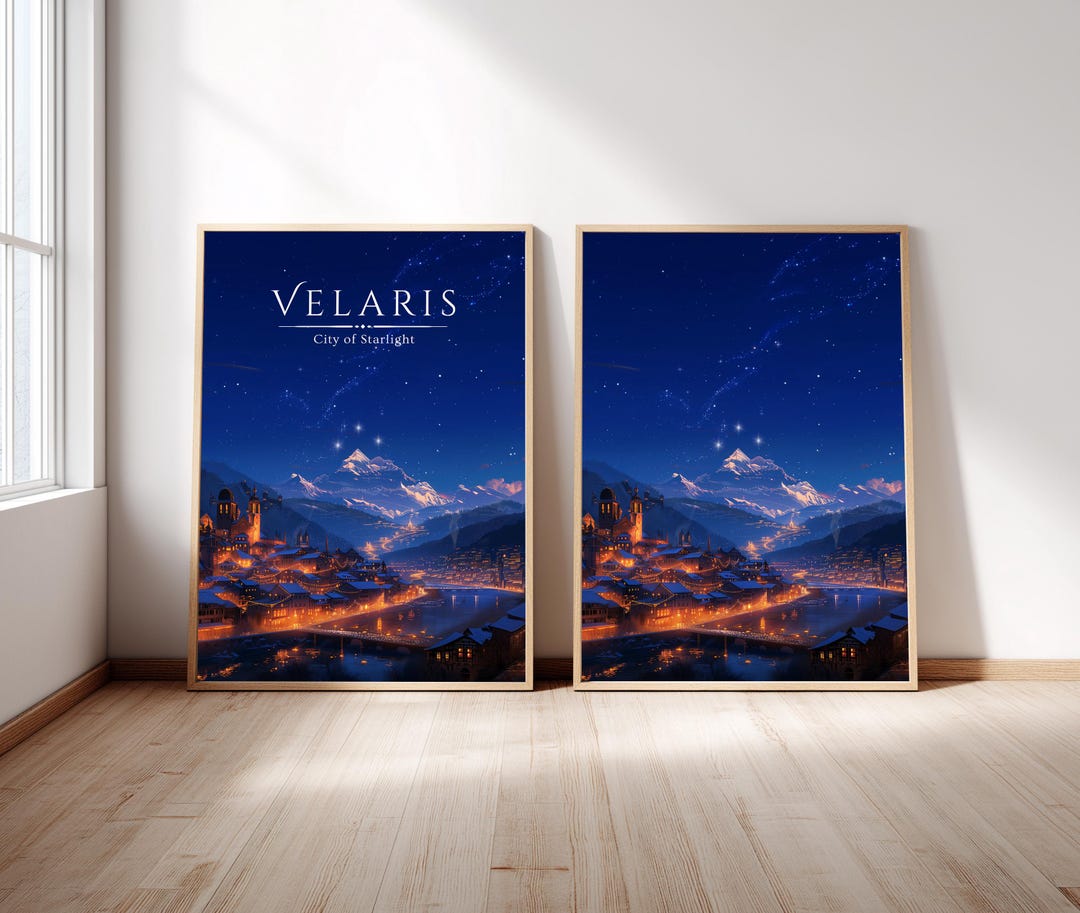ACOTAR Velaris Digital Art: Velaris and Ramiel Poster - Etsy