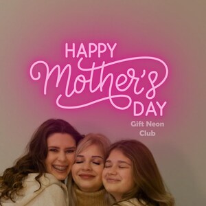 Happy Mothers Day Leuchtreklame, Muttertagsgeschenk, personalisiertes Mama Geschenk, individuelles Geschenk für Mama, Mama Geburtstagsgeschenk, Muttertag 2025 Licht