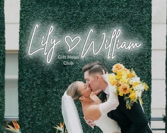 Custom Couple Name Neon Sign / Wedding Neon Sign / Wedding Backdrop / Wedding Decor / Engagement Party Backdrop / Personalized Wedding Gifts