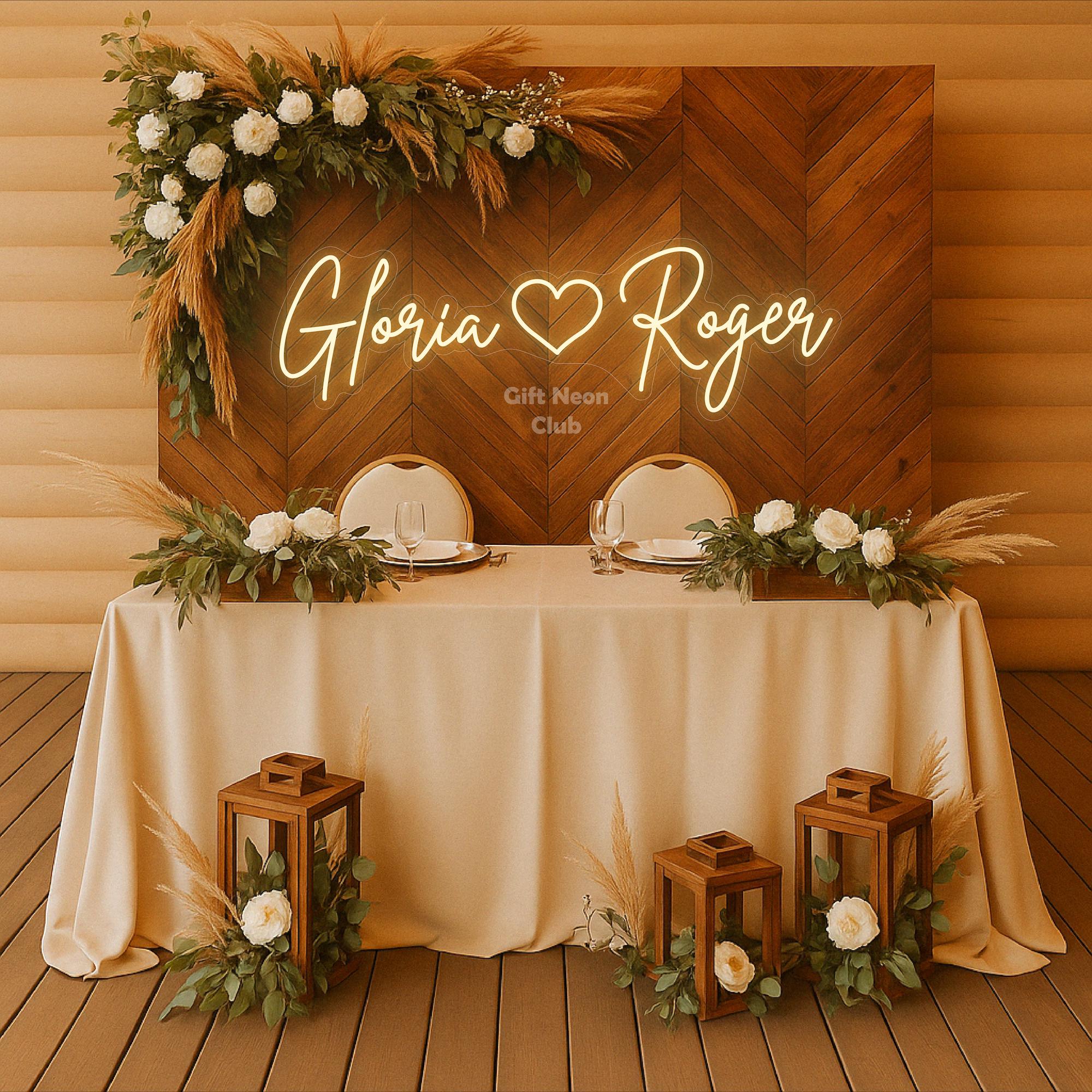 Custom Wedding Name Neon Sign
