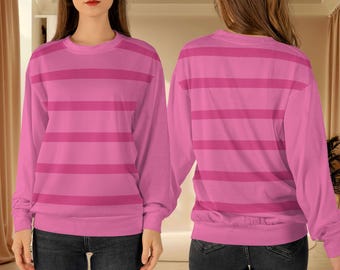 Piglet  Halloween Costume Crewneck Sweatshirt, Winnie The Pooh Cosplay Costume Sweater, Movie Character All Over Print Sweater