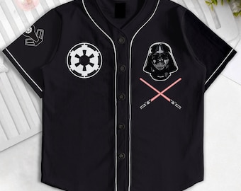 Darth Vader Kids and Youth Baseball Jersey, Aldult Unisex Varsity Baseball Jersey, Disneyland Summer Vacation