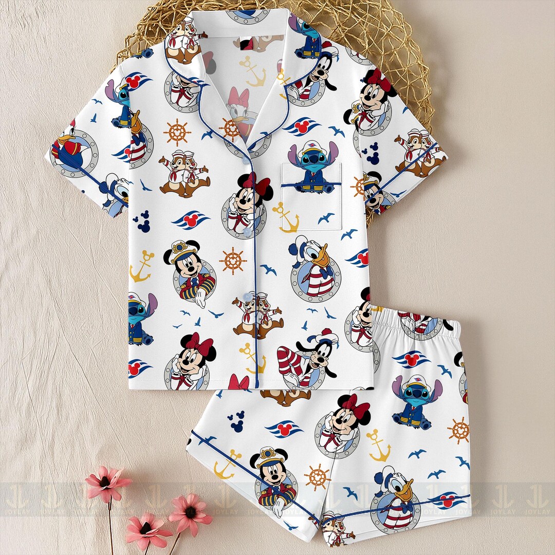 Chip N Dale Stitch Mickey Donald Daisy Friend Disney Cruise White Rumi ...
