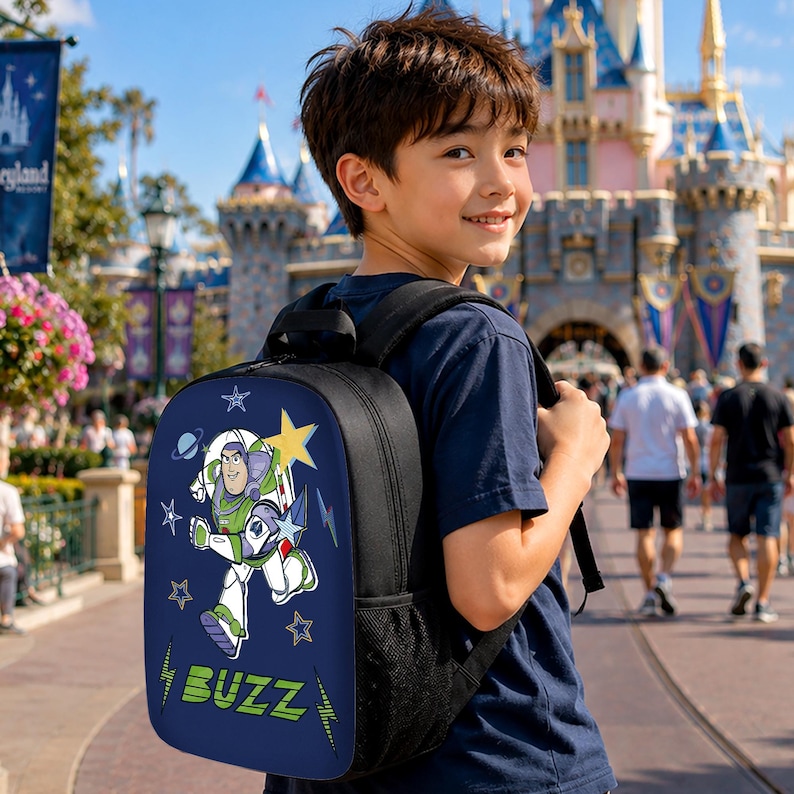 Buzz Lightyear School Backpack, Space Adventure Bag, Back To School Gift image 8