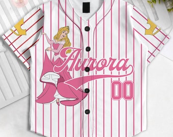 Custom Aurora Princess Baseball Jersey, Family Disneyland Vacation Shirt