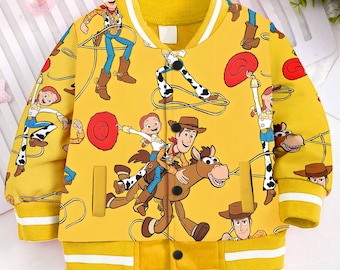 Chaqueta de béisbol infantil y juvenil Jessie and Woody, chaqueta de béisbol universitaria unisex para adultos