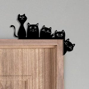 Personalized Halloween Cats Door Sign - Up to 5 Cats - Best Gift For Cat Lovers - 3QH5BH main image 0